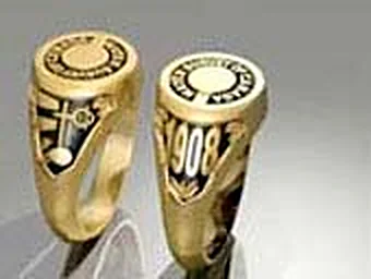 Two gold signet rings with engraved shanks